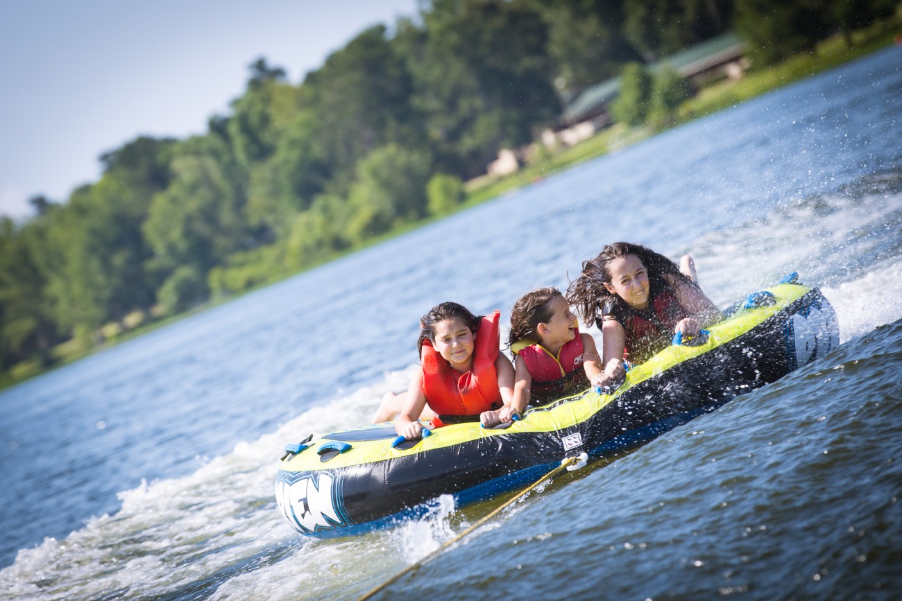 Boat rafting.