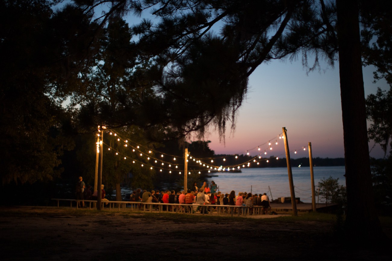 Camp at night.