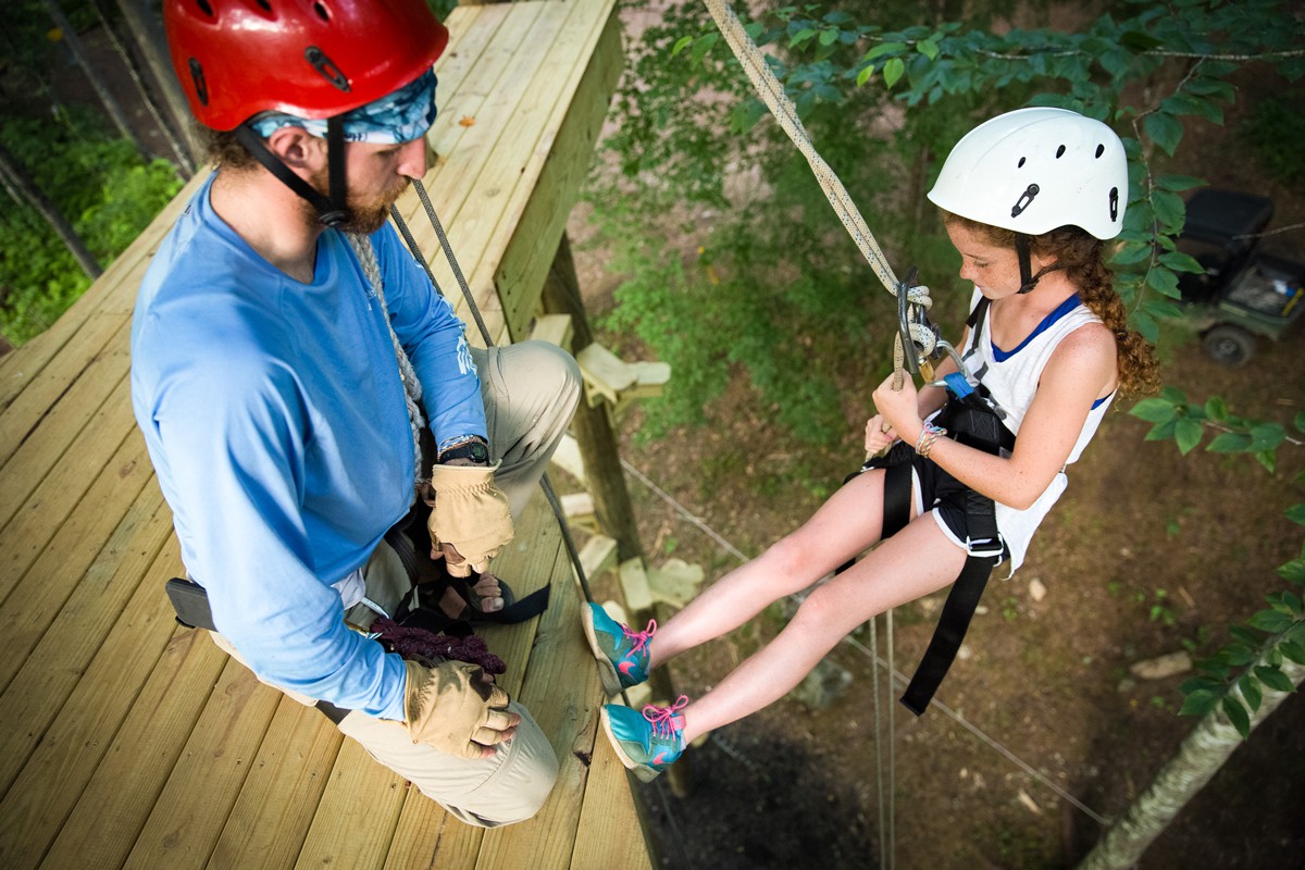 Rappel from Great Heights activity