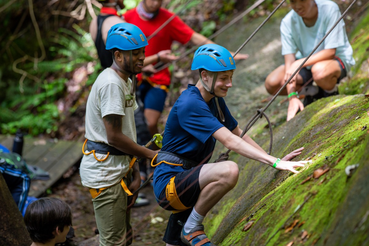 Climb a Real Rock Wall activity